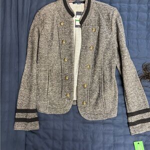 Women's Gray Jacket with Black Trim